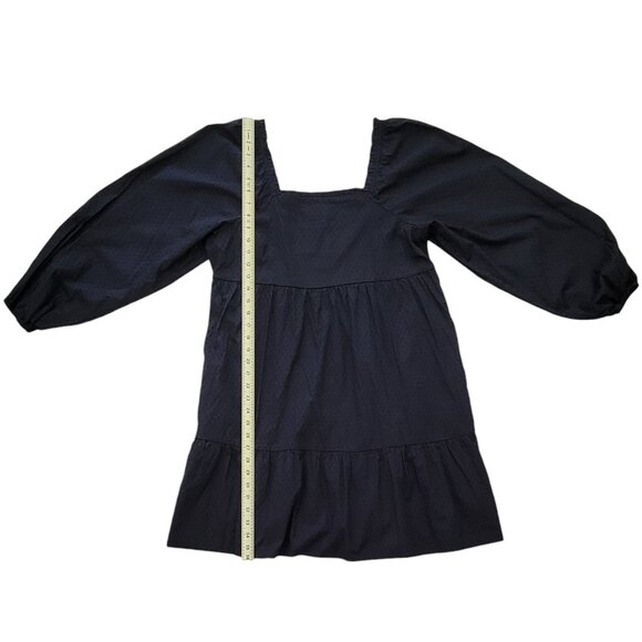 Universal Thread Ebony Smocked Tiered Mini Dress Balloon Sleeves Sz Large NEW - Picture 7 of 15